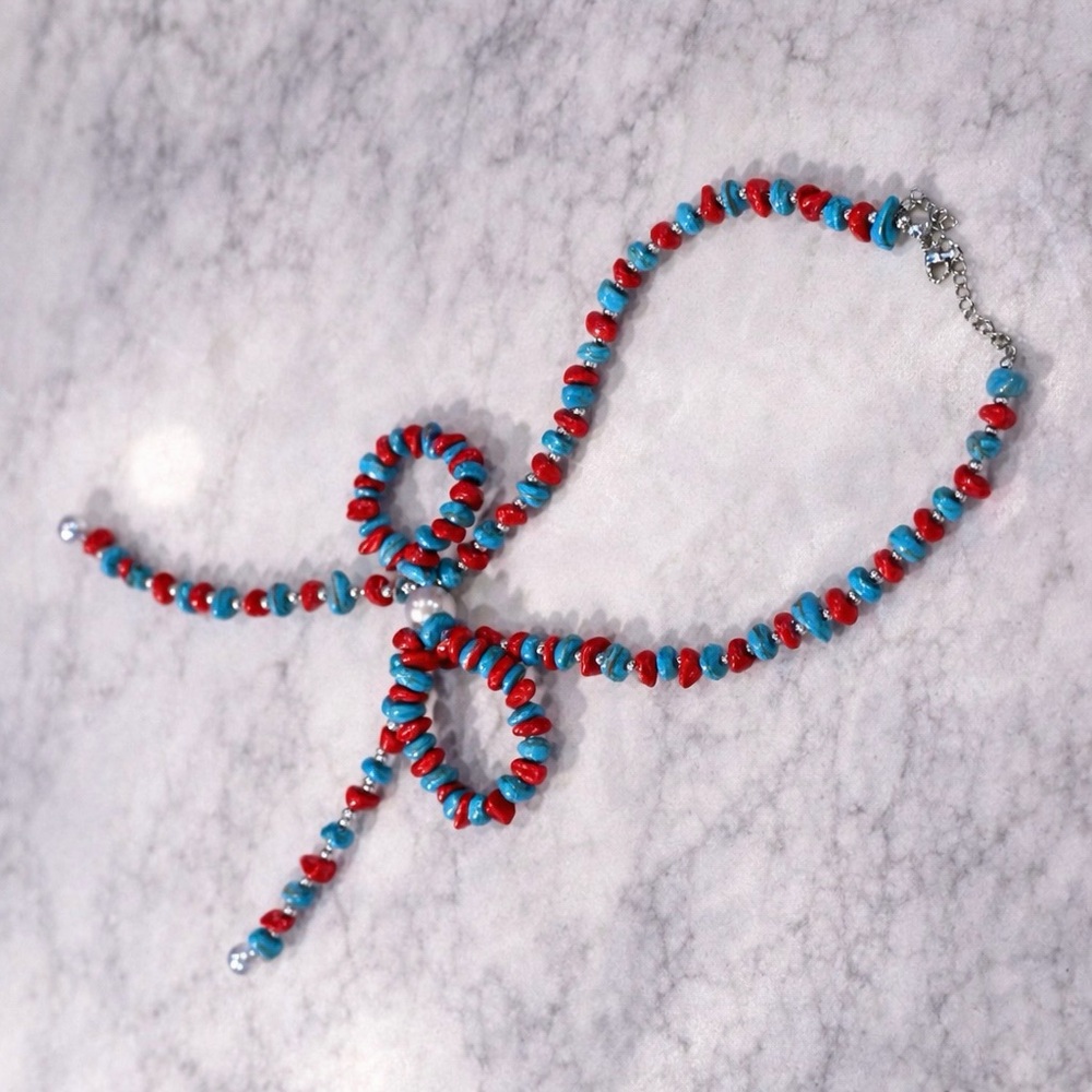 Special- Handmade Bohemian Pearl and Stone Necklace